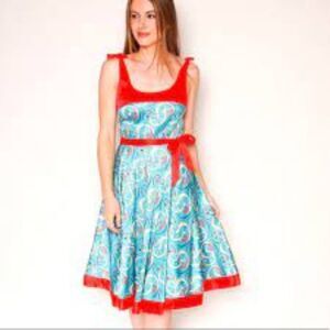 Tatyana Bicycle Print Swing Dress 3XL (SEE MEASUREMENTS)